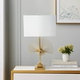 thumbnail image 1 of Sagebrook Home Glam Metal Rays Table Lamp, Gold Finish, Linen Shade - 17" x 10" x 30.5", 1 of 9