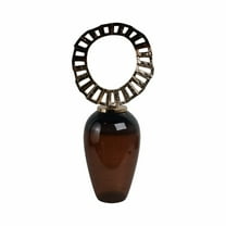 Sagebrook Home Glass & Aluminum Jar Vase