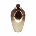 thumbnail image 1 of Sagebrook Home Glass Copper Ombre Novelty Temple Vase With Resin Topper, 1 of 9