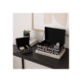 thumbnail image 1 of Stylish Glass Decorative Box for Shelf Display - Elegant Storage Box with Lid for Jewelry and Keepsake Boxes - Modern Decorative Boxes for Home Organizer and Decor Accents - Set of 2, 4", 3", Black, 1 of 11
