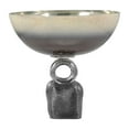 thumbnail image 1 of Sagebrook Home Glass Multi Round Ribbed Bowl On Metal Base, 1 of 9