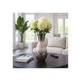 thumbnail image 1 of Glass Vase with Metal Rim for Living Room Decor - Modern Home Accents with Gradient Finish for Office Display - Decorative Flower Vase for Room, Bedroom, House, and Table Styling - 18", Brown & Ivory, 1 of 11