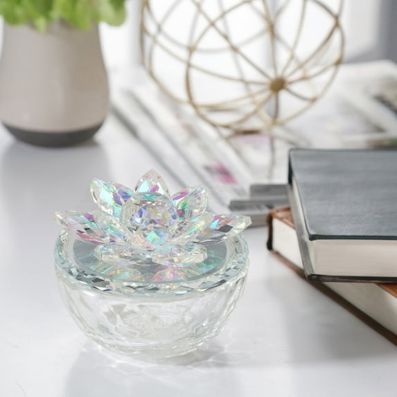 Sagebrook Home Glass Trinket Box