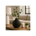 thumbnail image 1 of Modern Ceramic Vase with Spiked Finish for Living Room Decor and Home Accents - Decorative Flower Vase for Room, Bedroom or Office Decor - Perfect for House and Table Centerpiece - 8", Black, 1 of 13
