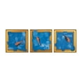 thumbnail image 1 of Sagebrook Home Hand Painted Fish Artwork - Acrylic on MDF, Coastal Decor, Blue/Orange 83x28 Set of 3, 1 of 7