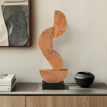 Sagebrook Home Mango Wood Artisanal Sculpture - Elegant Home Decor Accent