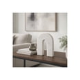 thumbnail image 1 of Arch Marble Stone Sculpture Figurine for Home and Bathroom Decor - Modern Decorative Object for Office and Room - Minimalist Ornament for Living Room, Shelf and Coffee Table Decor - 7", White, 1 of 12