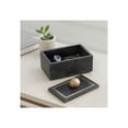 thumbnail image 1 of Minimalist Decorative Box for Home Decor - Marble Keepsake Box with Brass Inlay & Lid - Ideal Jewelry Box and Modern Home Organizer - Perfect Addition to Storage Boxes for Shelves - 7" by 5" Black, 1 of 12