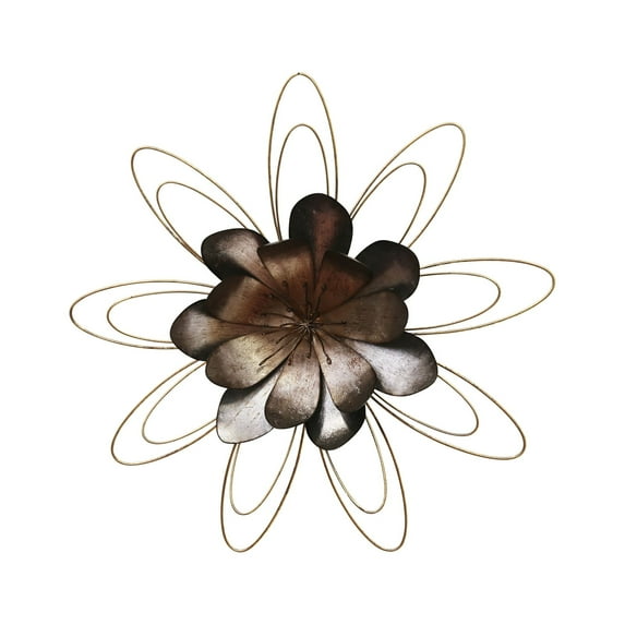 Sagebrook Home Metal 18.25" Flower Wall Decor, Multi