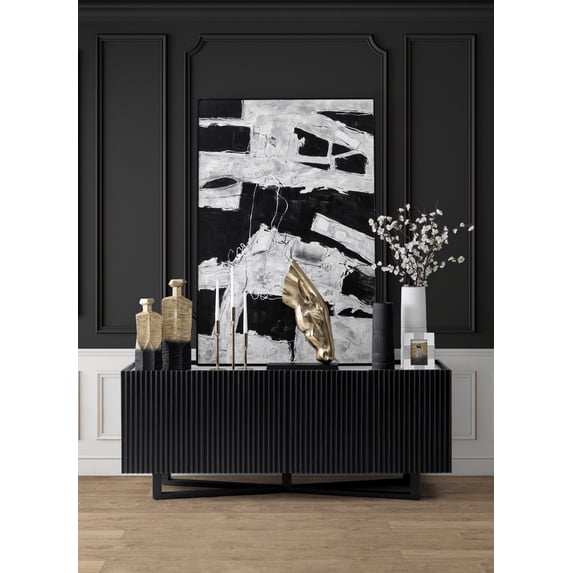 Sagebrook Home Metal, 24", Horse Head Sculpture, Black/Gold, Novelty, Aluminum, Contemporary, 16"L X 5"W X 24"H, Solid Color