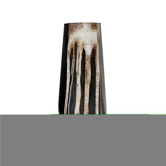 Sagebrook Home Metal, 25"H Alabastron Vase, Bronze, Cylinder, 25"H, Abstract