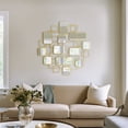 thumbnail image 1 of Sagebrook Home Metal, 38x39 Wall Accent with Mirrors, Gold, 1 of 5