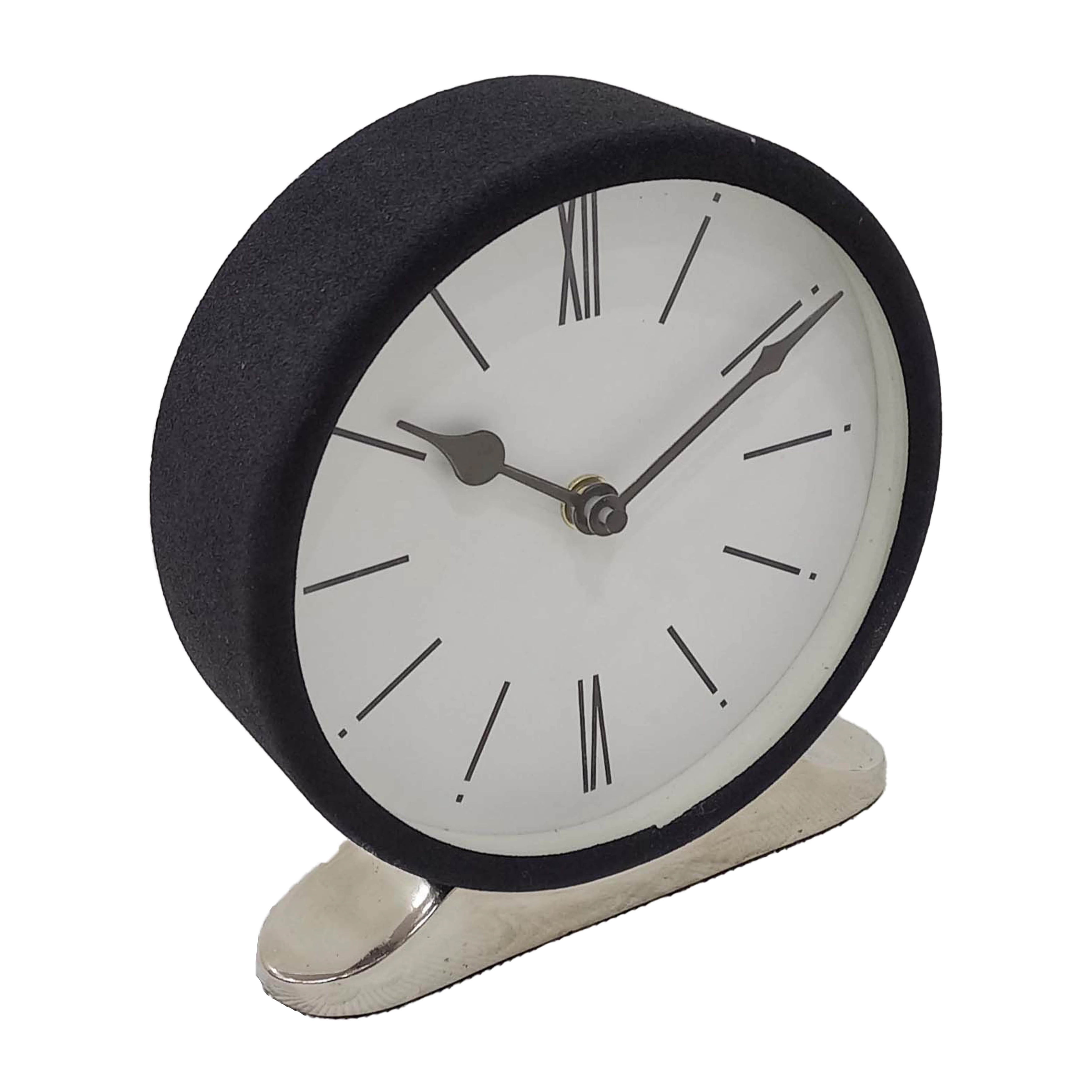 Sagebrook Home Metal, 7"h, candid Table Clock, white/black