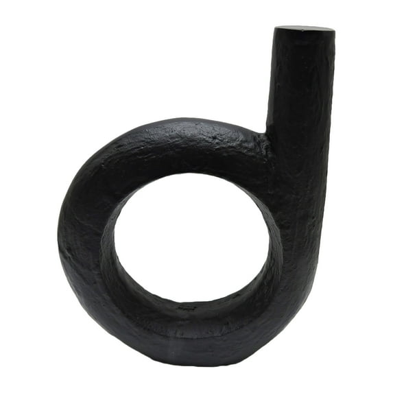 Sagebrook Home Metal Black Looped Unique Abstract Sculpture, Ideal for Modern Living Spaces