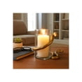 thumbnail image 1 of Decorative Snake Glass Candle Holder for House Decor - Modern Pillar Candlestick Holder for Table Centerpieces - Elegant Candle Stand Holder for Office Desk, Bedroom, or Living Room Decor - 6", Gold, 1 of 12