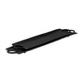 thumbnail image 1 of Sagebrook Home Metal, Set Of 2 26/32", Flat Tray With Ring Handles, Black, Rectangle, 1"H, Solid Color - 32.0" x 6.0" x 1.0", 1 of 8