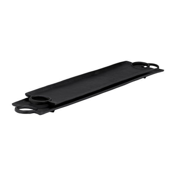 Sagebrook Home Metal, Set Of 2 26/32", Flat Tray With Ring Handles, Black, Rectangle, 1"H, Solid Color - 32.0" x 6.0" x 1.0"