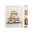 thumbnail image 1 of Decorative Triangle Wall Shelf for Home Decor - Elegant 3 Tier Shelf Organizer for Living Room, Bedroom, and Office Spaces - Small Storage for Books or Decor Display - 20", Brown, 1 of 9