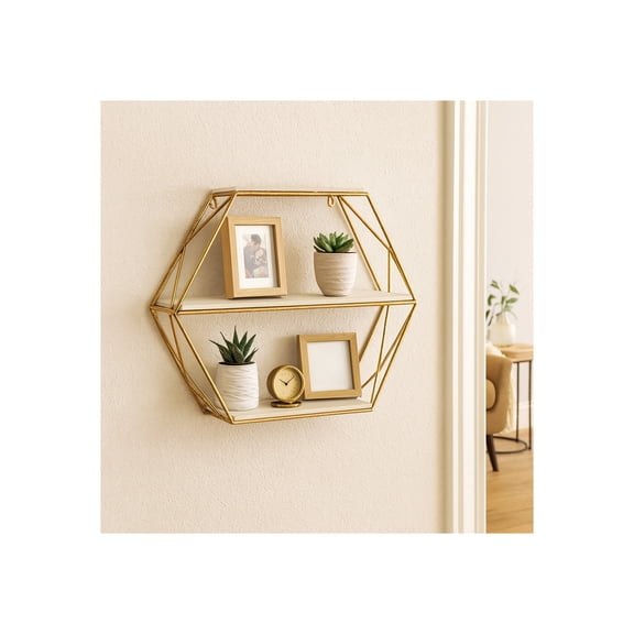 Danya B Three Tier Industrial Pipe Wall Shelf, Urban Rustic Storage ...