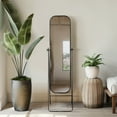 thumbnail image 1 of Sagebrook Home Modern Black Metal Floor Mirror on Stand, 1 of 8