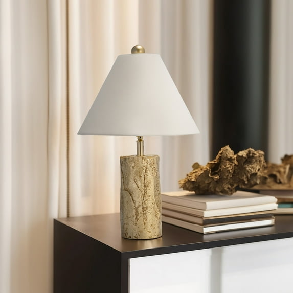 Sagebrook Home Modern Glam 21" Textured Table Lamp Contemporary Metallic Gold Polyresin Lamp - 16" x 16" x 26"