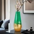 thumbnail image 1 of Modern Glass Vase with Dipped Finish - Elegant Home & Office Decor - Handcrafted Decorative Centerpiece for Living Room, Bedroom, or Workspace - Stylish Accent Vase - 19" Green, 1 of 10