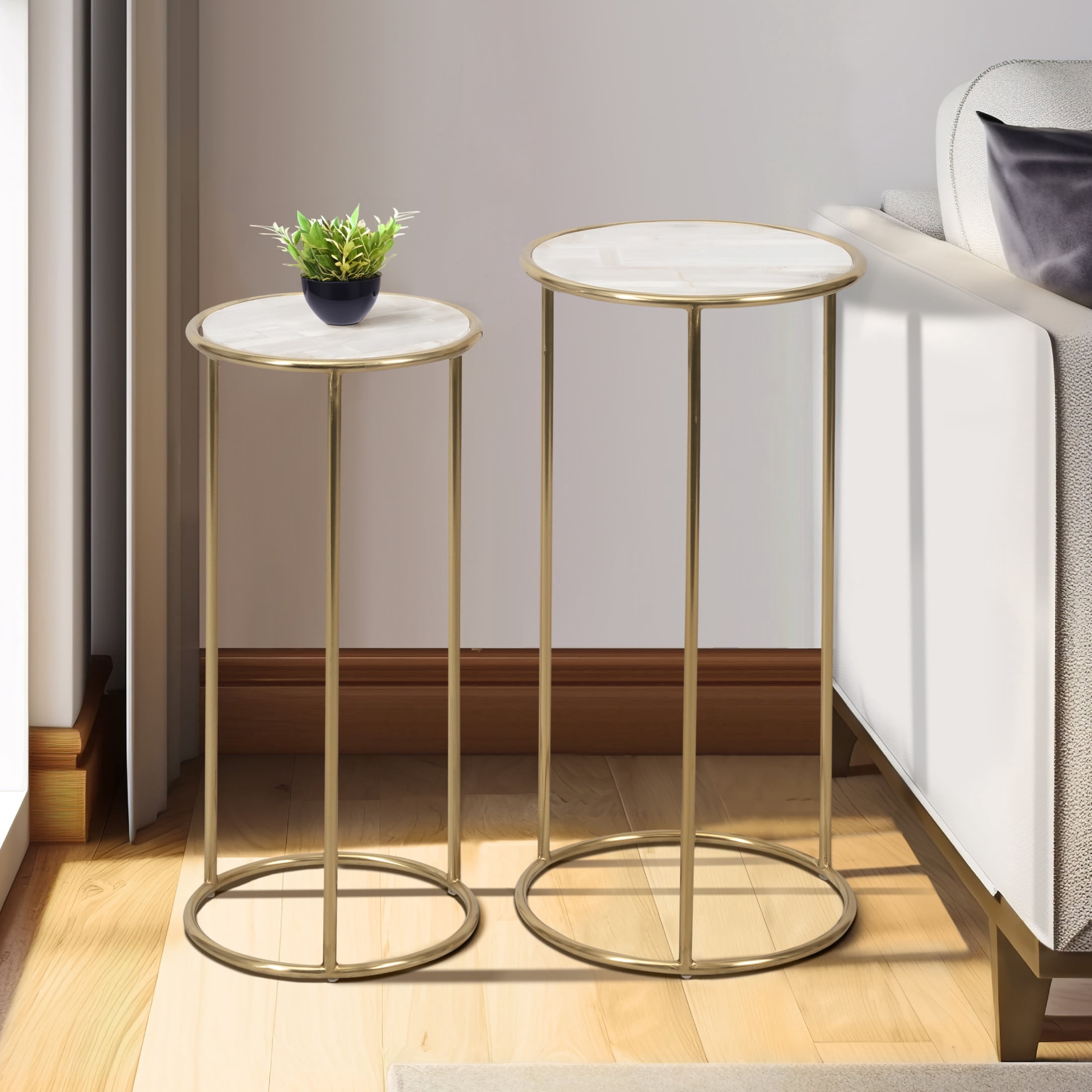Sagebrook Home Selenite Accent Tables