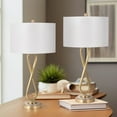 thumbnail image 1 of Sagebrook Home Modern Glam Metal Set Of 2 28" Infinity Table Lamps, Gold, Geometric, 1 of 11