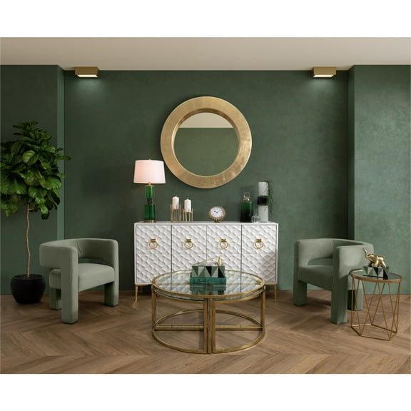 Modern Metal Pillar Candle Holder - Sturdy Aluminum Taper Candle Stand - Elegant Finish for Home, Office, Bedroom & Living Room Decor - 8" Gold