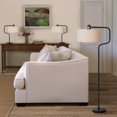thumbnail image 1 of Sagebrook Home Modern Neutral Set of 3 Metal Floor and Table Lamps, Linen Shades, Black - 14" x 20" x 61", 1 of 11