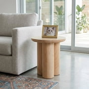 Sagebrook Home Mango Wood End Table for Home Decor - Round Side Table for Bedroom, Living Room, Sofa, and Office - 18", Brown