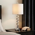 thumbnail image 1 of Crystal Glass Table Lamps for Home and Bedroom Decor - Decorative Accent for Living Room, Nightstand, and Bedside - Indoor Lighting for Office and Study Desk - Set of 2, 28", Silver & Metallic, 1 of 12
