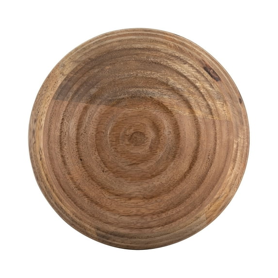Sagebrook Home Natural Round Brown Ridged Wooden Orb Decor Contemporary Rustic