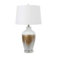 thumbnail image 1 of Sagebrook Home Neutral Modern Glass 27" Reactive Table Lamp, White/Gold, Cylinder, 1 of 1