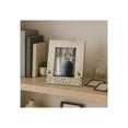 thumbnail image 1 of Elegant Rectangle Picture Frame with Flower Field Bottom Border - Decorative Resin Photo Frame for Tabletop Display - Stylish Frame for Office Desk or Home Decor Accents - 9", Ivory & Green, 1 of 10