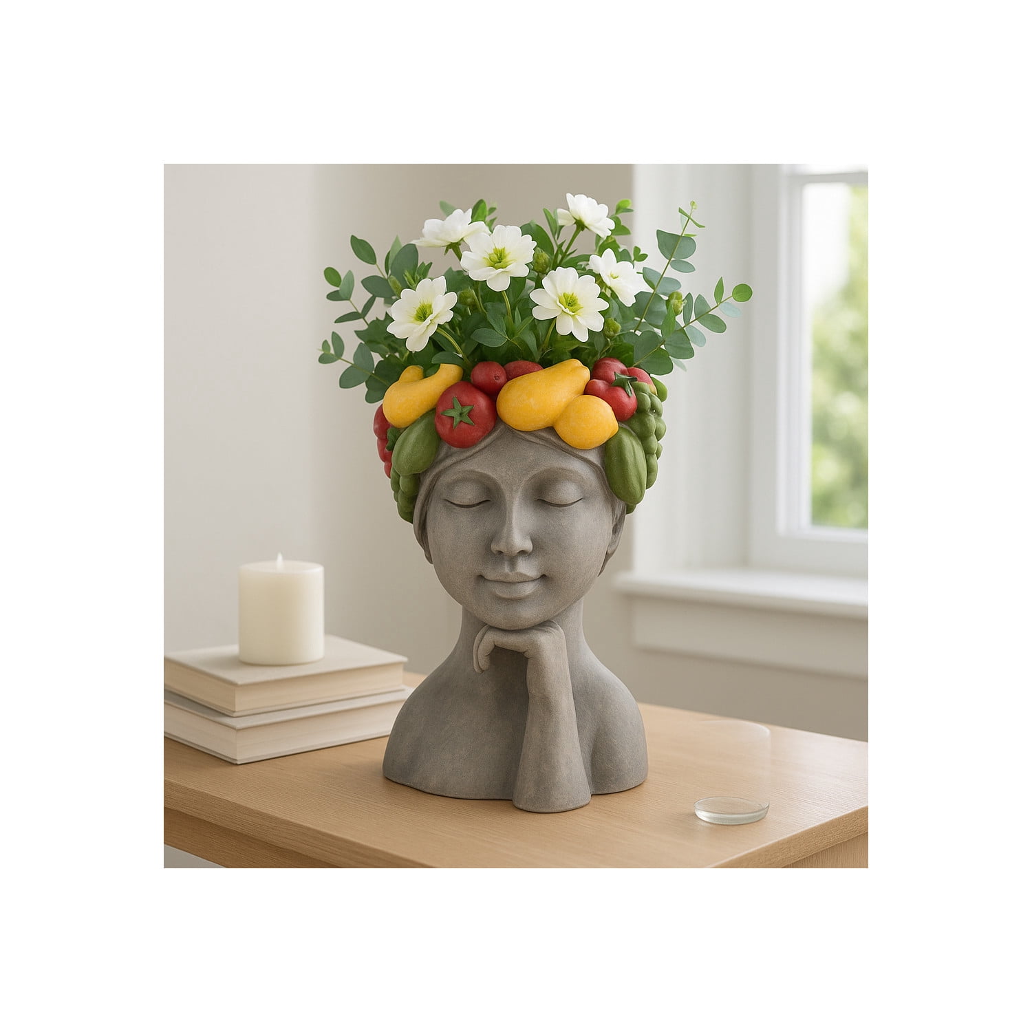 Elegant Flower Pots For Home Decor - Artistic Planters And Plant Pots - Stylish Pots For Plants, Planters For Outdoor Plants, Indoor Plants, Or A Chic Decorative Plant Stand Indoor - 18", Grey