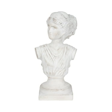 Sagebrook Home Polyresin Grecian Bust Sculpture for Timeless Home Decor