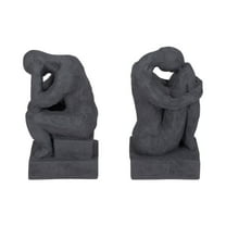 Sagebrook Home Polyresin Thinking Man Bookends Set - Enhance Your Shelves