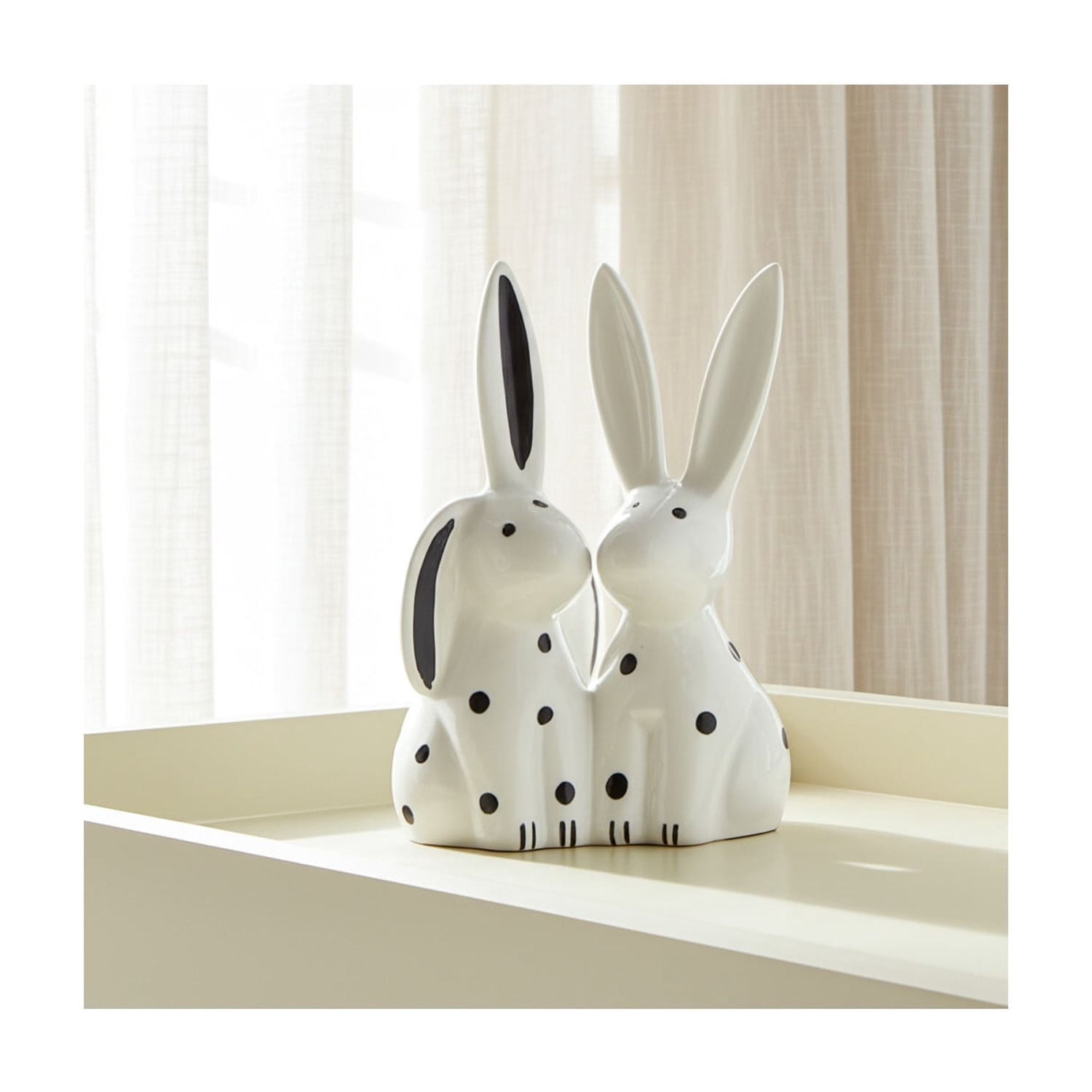Rabbit Figurine Glam Decor - Stoneware & Porcelain Home Accent ...