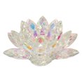 thumbnail image 1 of Sagebrook Home Rainbow Crystal Lotus Votive Holder 8.25", 1 of 3