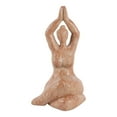 thumbnail image 1 of Yoga Figurine Statue - Boho Meditation Sculpture - Resin Polyresin - Casual Home Decor for Living Room, Bedroom, Office - 11" Brown, 1 of 12