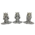 thumbnail image 1 of Sagebrook Home Resin, Set of 3 6" Yoga Lion Set, Silver, 1 of 1