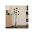 thumbnail image 1 of Sleek Metal Floor Vase for Living Room Decor and Home Accents - Sophisticated House and Table Styling - Decorative Flower Vase for Dining Room, Bedroom, or Office Display - 35", Silver & Metallic, 1 of 10