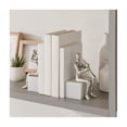 thumbnail image 1 of Decorative Metal Musicians on Marble Base Bookends - Artistic Bookshelf Decor or Book Accessories for Home Library - Contemporary Book Ends for Office Accent or Desk Decor - Set of 2, 8", Silver, 1 of 12