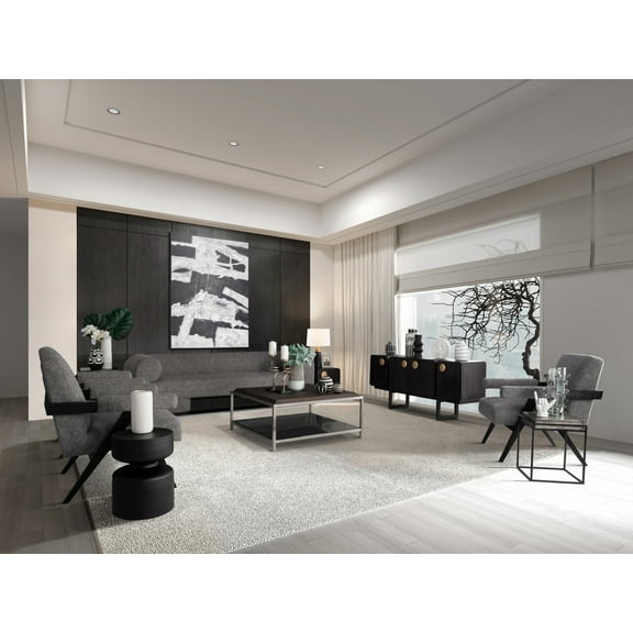 Sagebrook Home Set of 3 Decorative Orbs Contemporary Black and White Tribal Design Round Orb Decor