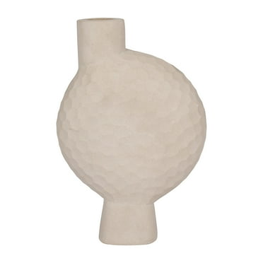 Sagebrook Home Stone Natual Round Hammered Vase