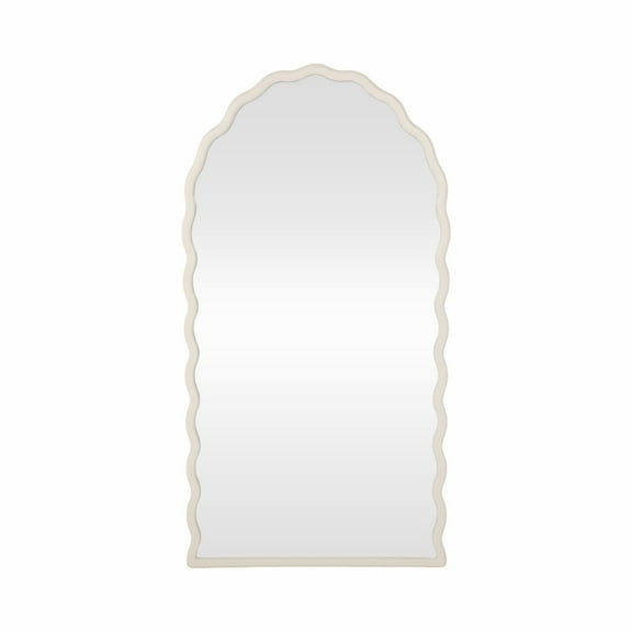 Sagebrook Home Stylish Wavy Leaner Mirror Perfect for Modern Elegance in Home Decor