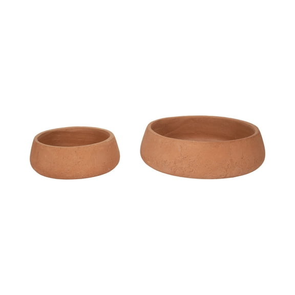 Sagebrook Home Terracotta Bowls, Natural (Set of 2)