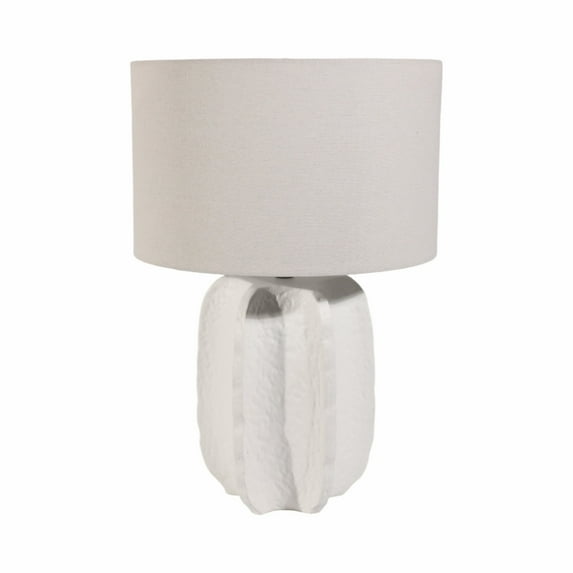 Sagebrook Home Textured Jagged Table Lamp in Resin Fabric and Metal Materials