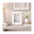 thumbnail image 1 of Modern Marble Decorative Picture Frame for Tabletop Accent - Elegant Glam Rectangular Frames for Pictures - Photo Frame for Wall Display on Shelves, Mantels or Console  Tables - 10", White, 1 of 12